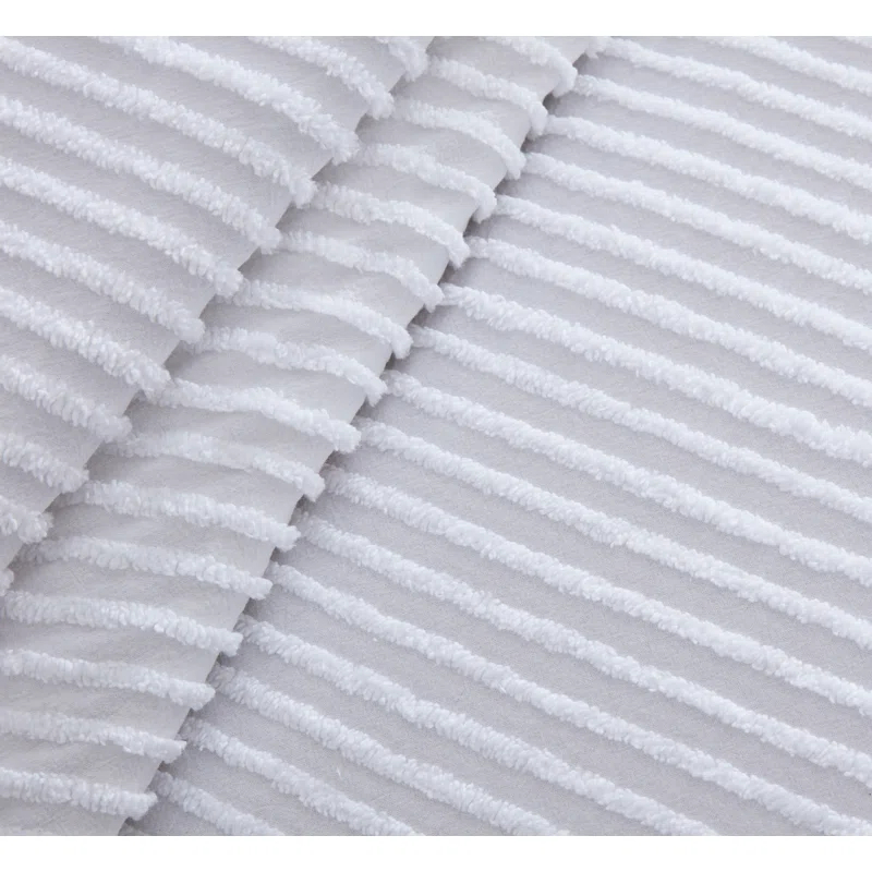 Beatrice Home Fashions Channel Striped Cotton Coverlet