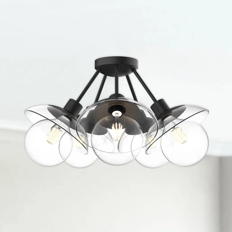Alora Mood Francesca Glass Semi Flush Mount