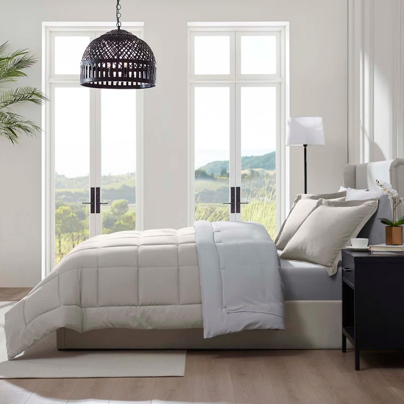 Nestl Bed-in-A-Bag Reversible Comforter Set with Bed Sheets
