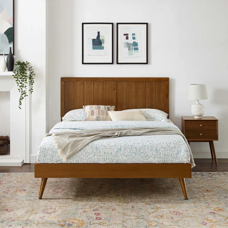 Modway Alana Wood Platform Bed with Splayed Legs