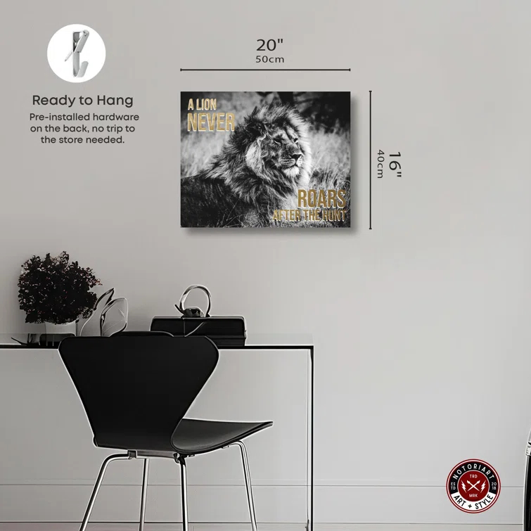 Notori Art Success Is Silent Canvas Motivational Quotes Print By Notoriart