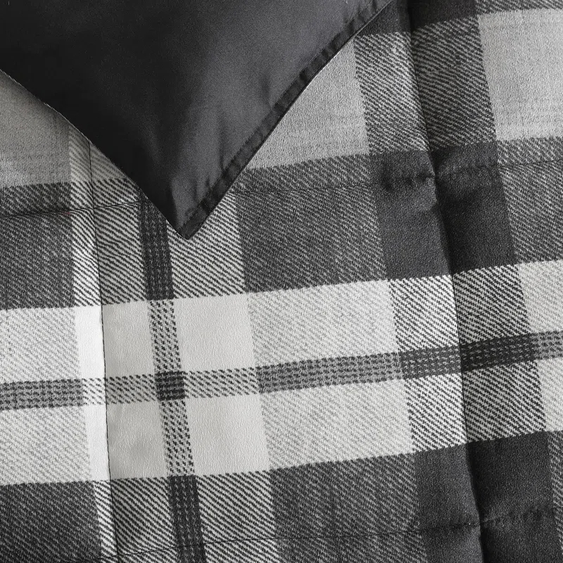 Nautica Nautica Crossview Plaid Microsuede Blue Comforter Set