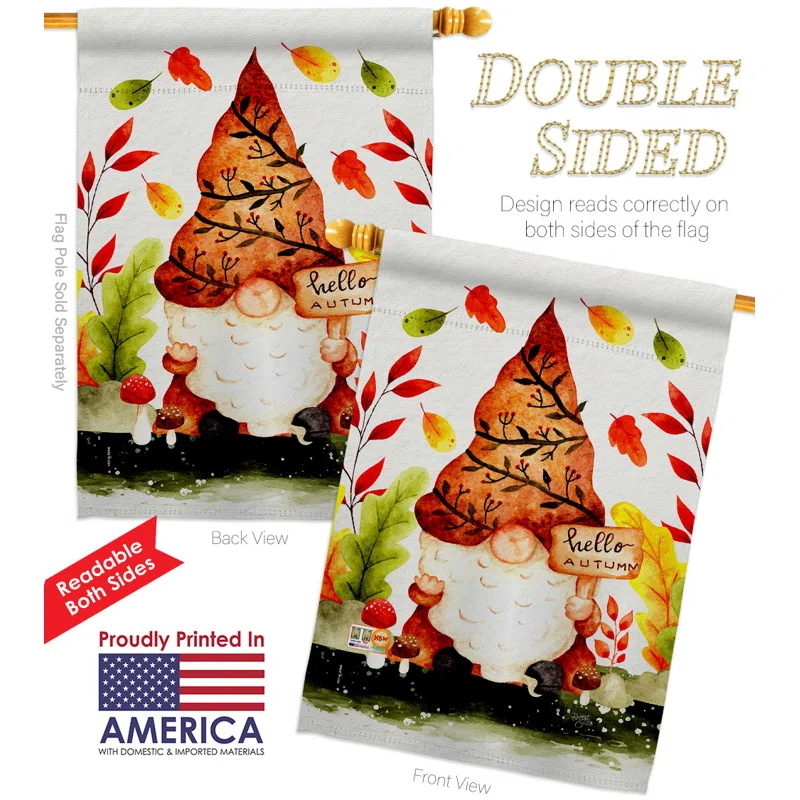 Breeze Decor Double Sided 40'' H x 28'' W Polyester House Flag