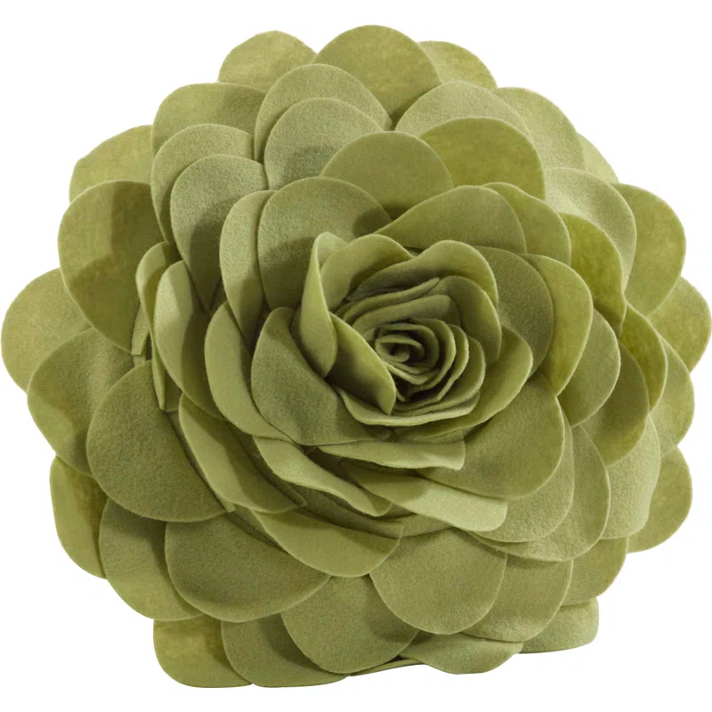 Saro Felt Collection Appliqued Felt Throw Pillow