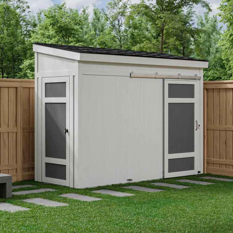 Handy Home Cambria 10 ft. W x 4 ft. D Wood Lean-To Storage Shed