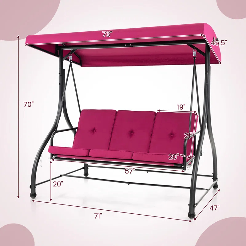 Arlmont & Co. Rubyn Porch Swing with Canopy