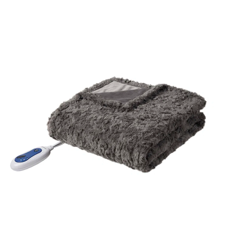 Beautyrest Beautyrest Zuri Oversized Heated Faux Fur Throw