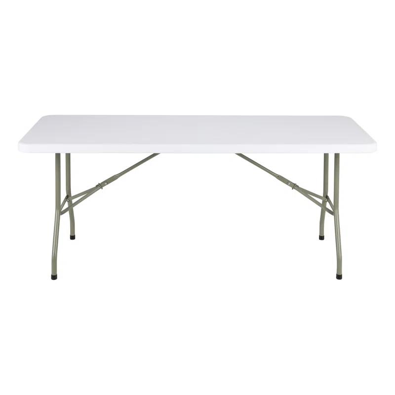 Norwood Commercial Furniture Rectangular Blow-Molded Plastic Indoor/Outdoor Folding Training Table