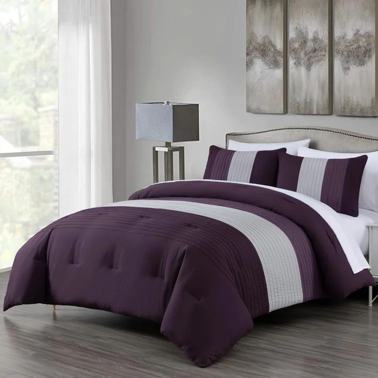 Chezmoi Collection Briar Microfiber Bed in a Bag Comforter Set