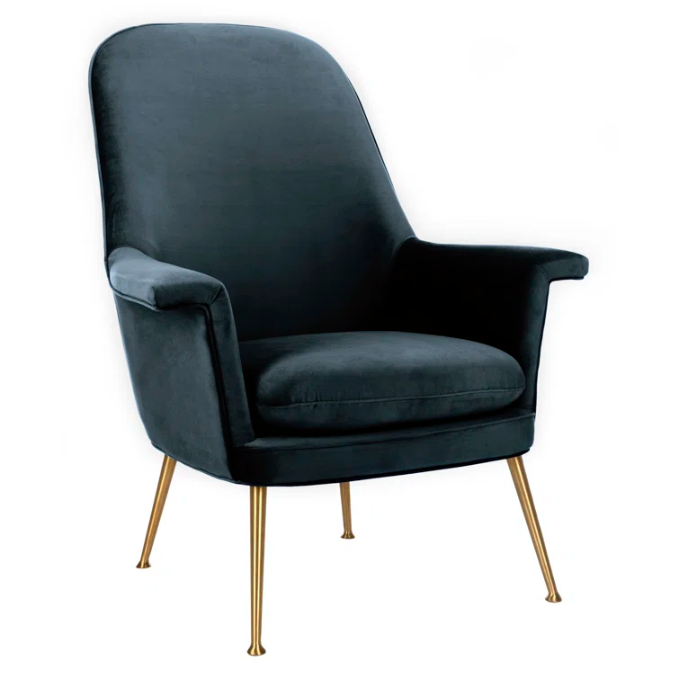 Everly Quinn Velvet Armchair