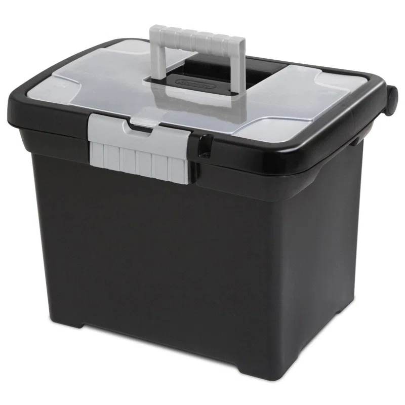 Sterilite Portable Lockable File Plastic Box Set (Set of 8)