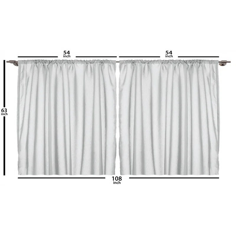Ambesonne Adalid Steam and Pressure Gauger 2 Piece Semi-Sheer Curtain Panel Set
