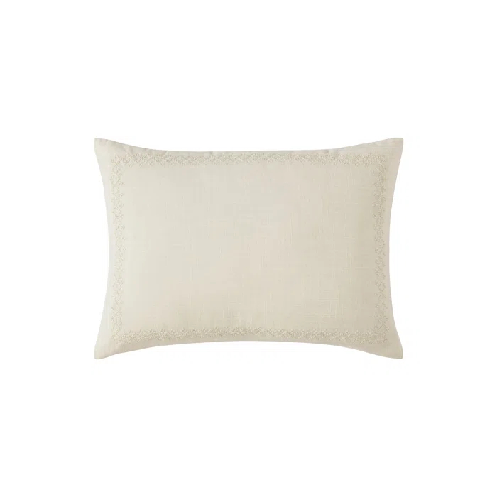 DKNY Pure DKNY Pure Border Embroidery 14In X 20In Decorative Pillow Birch