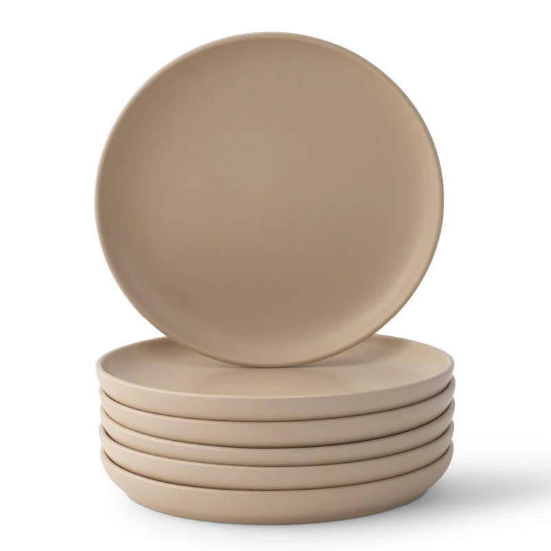 JoyJolt JoyJolt Mesa 6pc Stoneware 8" Salad plate set (Set of 6)