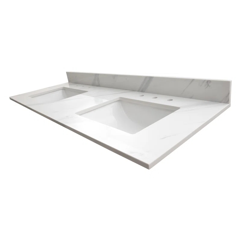 MSI 61 in. x 22 in. D Bathroom Vanity Top with Double Sinks