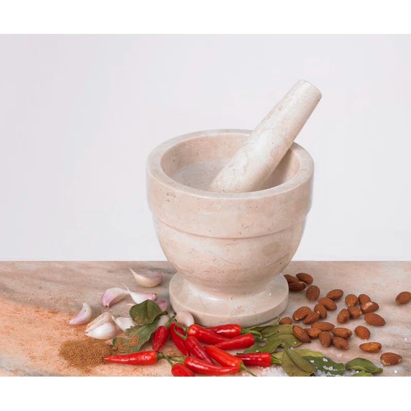 Creative Home Marble Mortar And Pestle Set