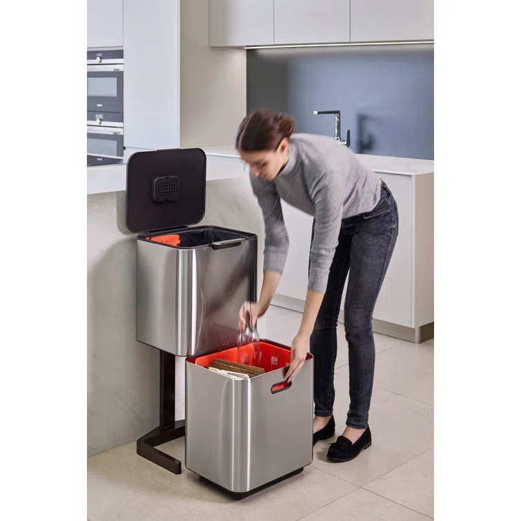 Joseph Joseph Totem Waste & Recycling Dual Kitchen Trash Can