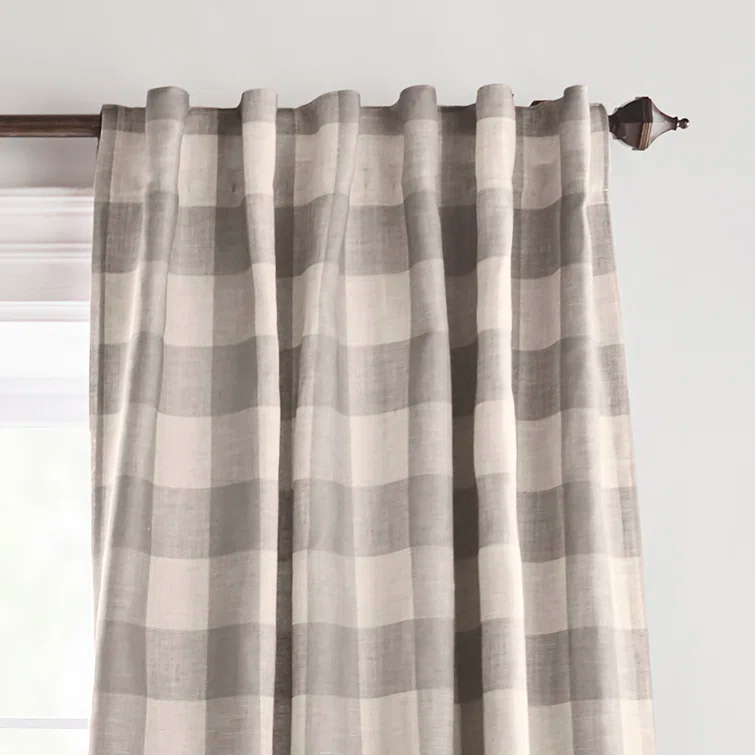Gracie Oaks Eudell Linen Blend Blackout Single Curtain Panel Single Panel