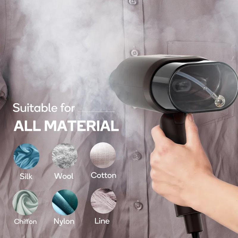 Newbealer Newbealer Travel Garment Steamer,100V-240V Handheld Powerful Steamer for Clothes,2 Adjustment Steaming,Self-cleaning,Brown