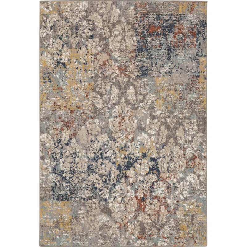 Karastan La Brea Gray/Blue Modern Ornamental Area Rug
