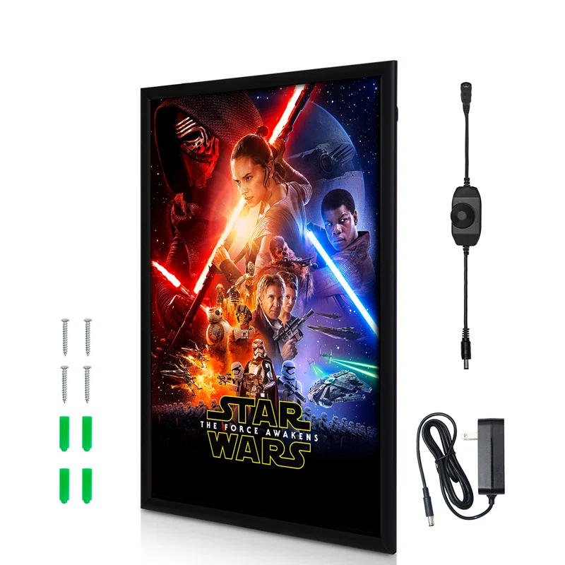 Nexaframe Nexaframe LED Backlit Movie Poster Frame - Snap - Black