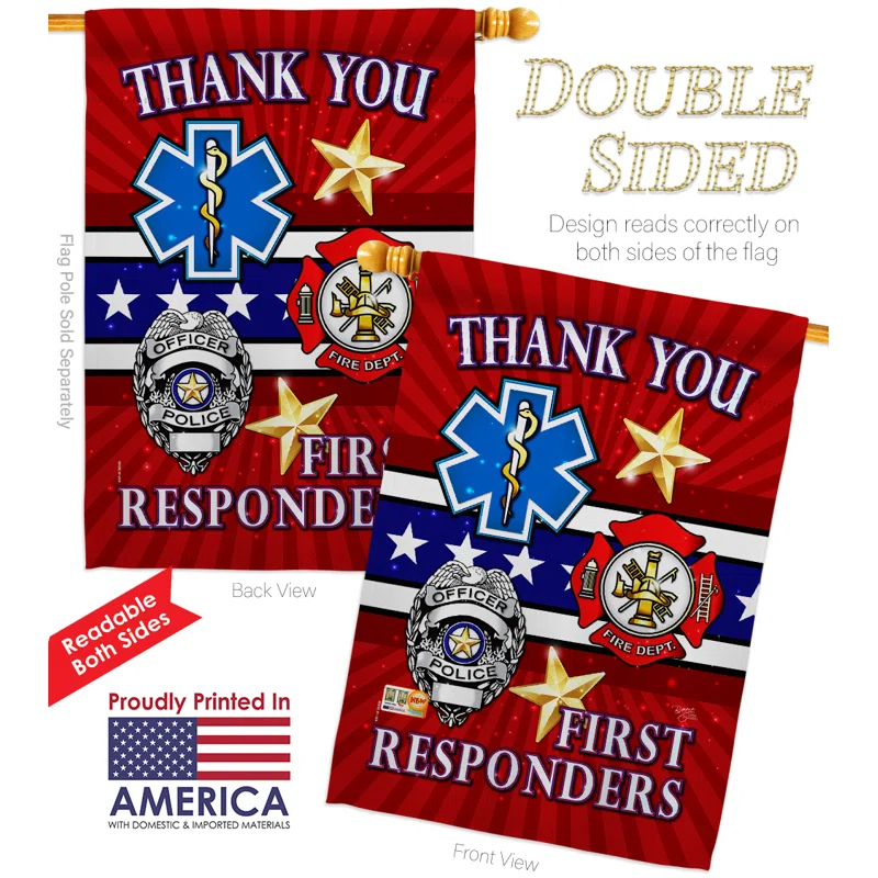 Breeze Decor Double Sided 40'' H x 28'' W Polyester Independence Day House Flag