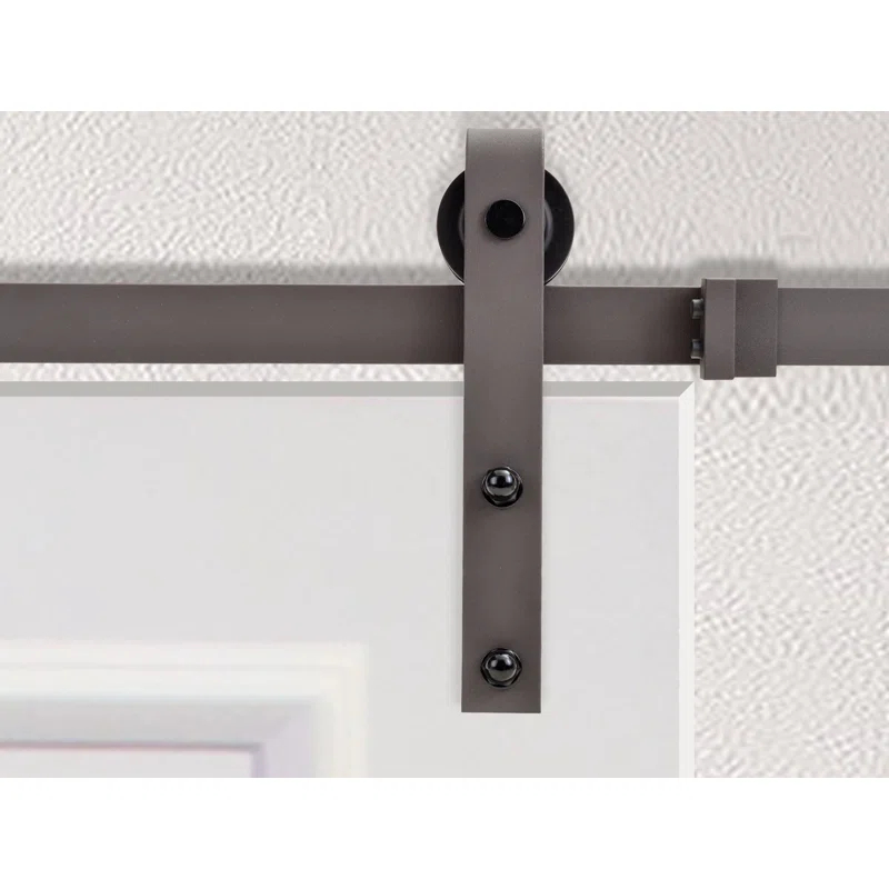 30'' x 86'' Solid + Manufactured Wood Paneled Primed with Installation Hardware Kit Barn Door