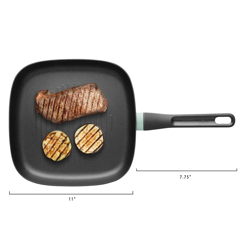 BergHOFF BergHOFF Leo Non-stick Aluminum Grill Pan 10.25", Sage
