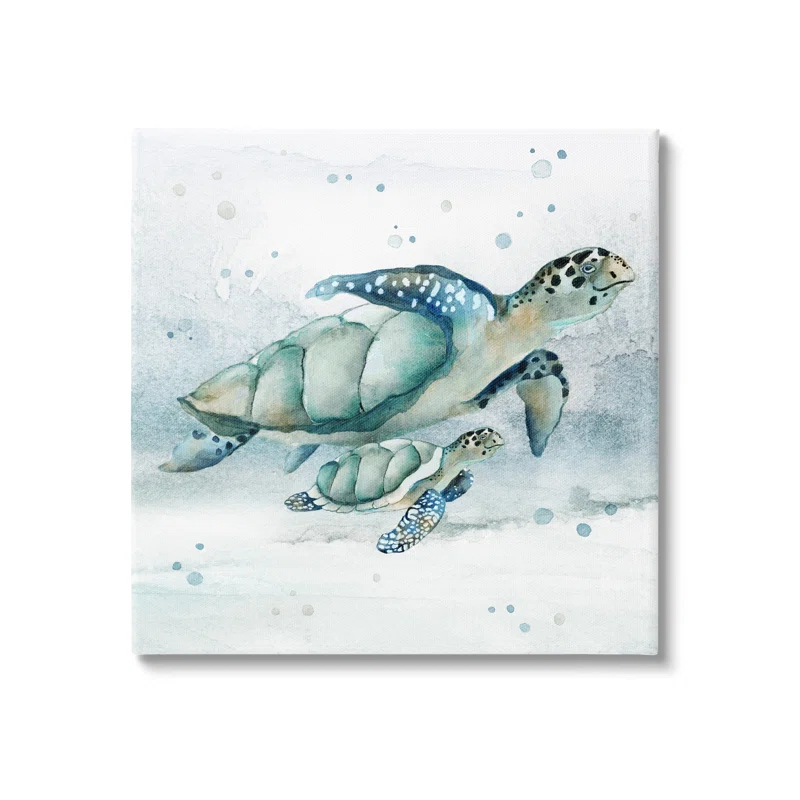 Stupell Industries " Sea Turtle And Baby " by Janet Tava
