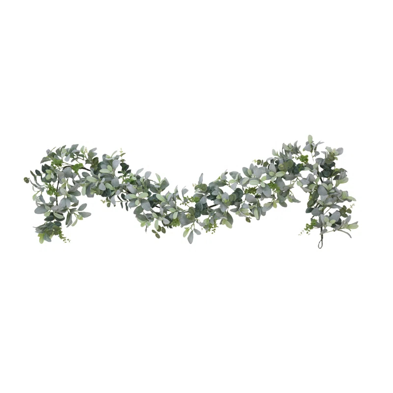 Puleo International 72'' in. Faux Lambs Ear Garland