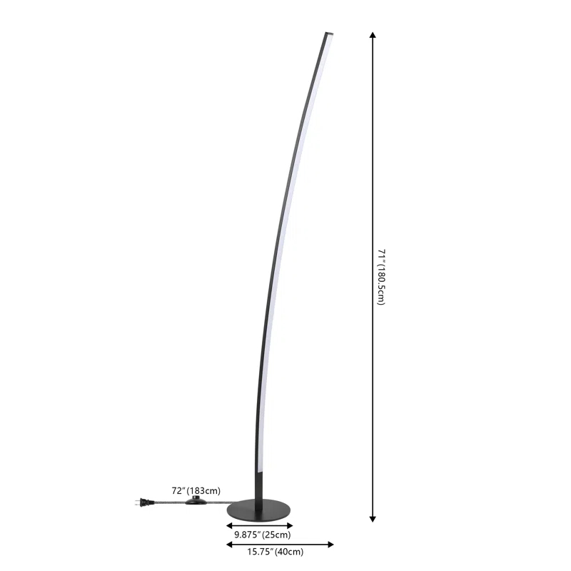 Jonathan Y Malthe 71'' Black LED Novelty Floor Lamp