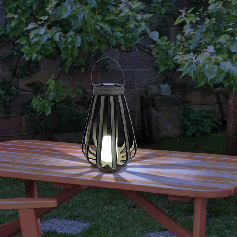 Alpine Solar Decorative Plastic Lantern w/ LED Light