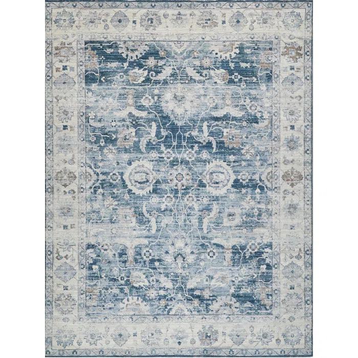 EXQUISITE RUGS The Met x Exquisite Rugs Vintage Looms Blue/Beige Area Rug