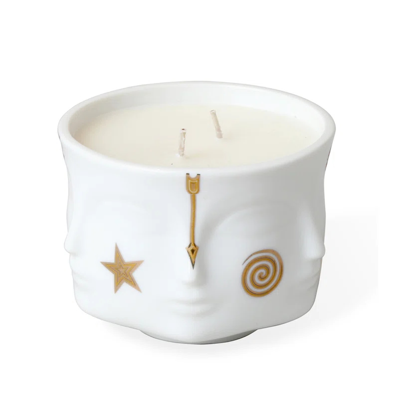 Muse Gilded Scented Designer Candle with Ceramic Holder