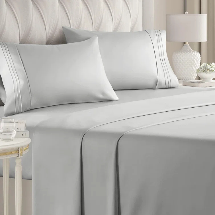 CGK Linens 4 Piece Sheet Set Premium Cooling, Soft & Wrinkle Free Sheet Set