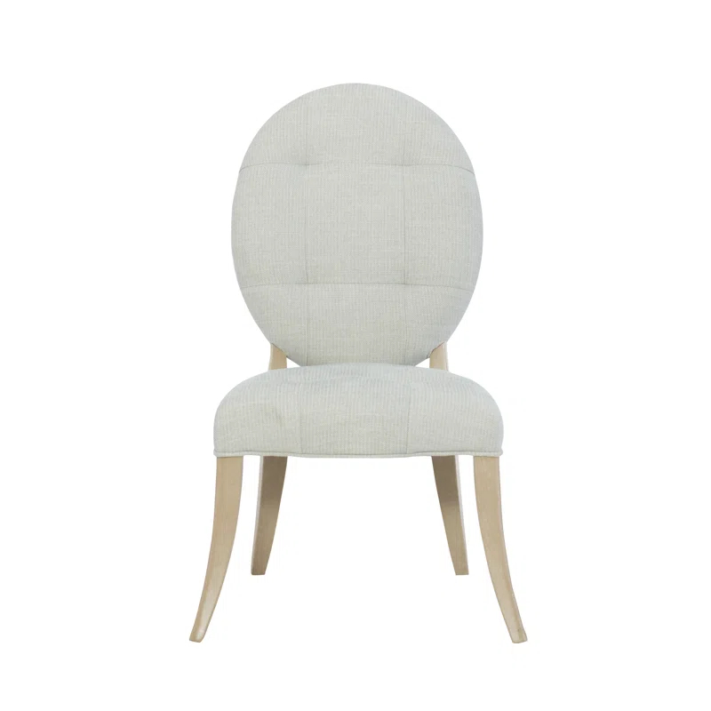 Savoy Place Tufted Upholstered King Louis Back Side Chair in Gray