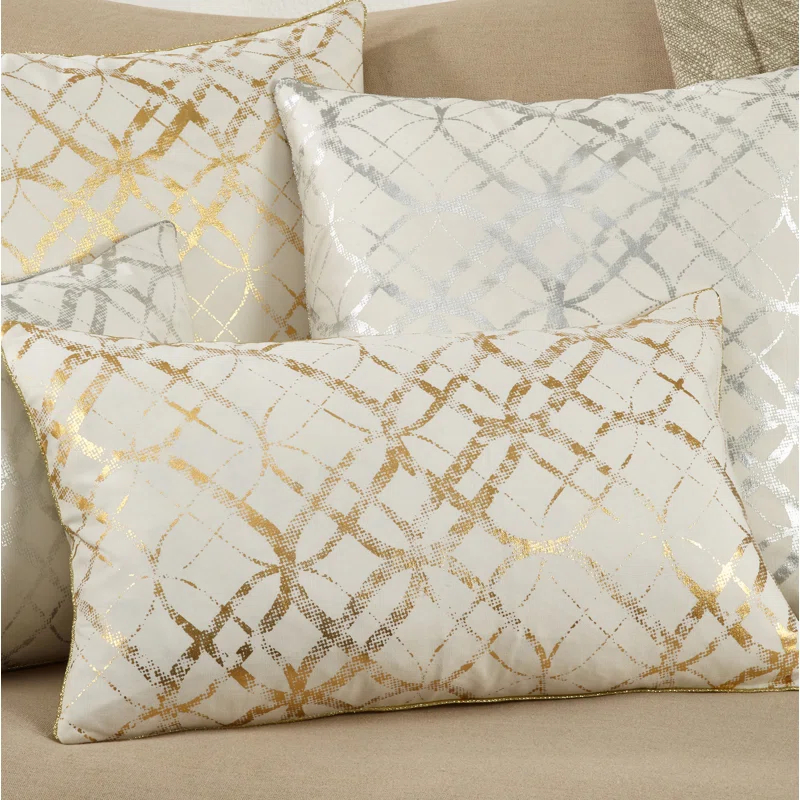Saro Lustrous Pillow Collection Cotton Throw Pillow