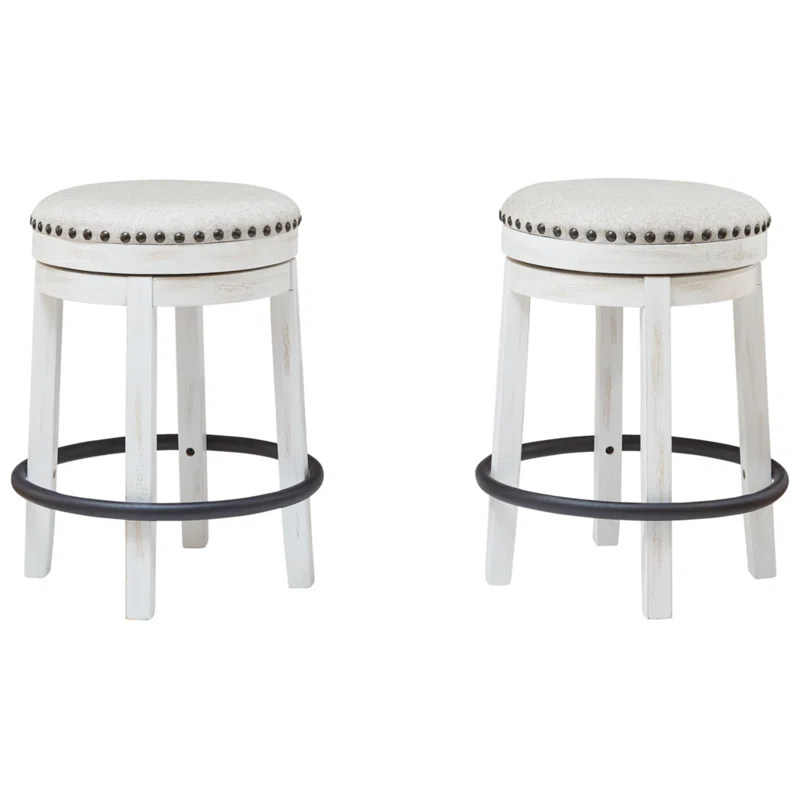 Daiah Swivel Upholstered Counter Stool