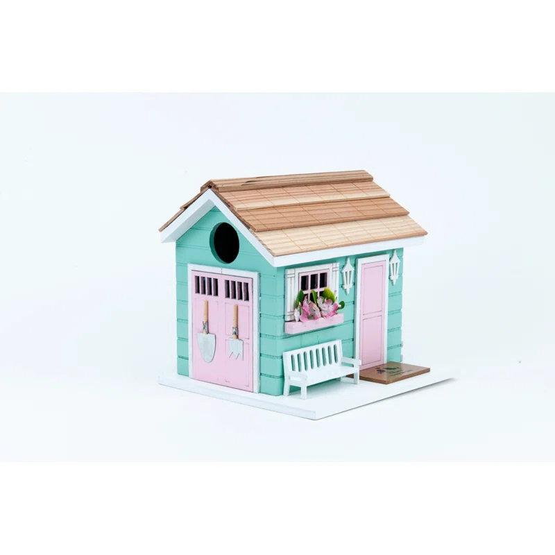 Nestling Series She Shed 7 in x 7.5 in x 6.5 in Birdhouse