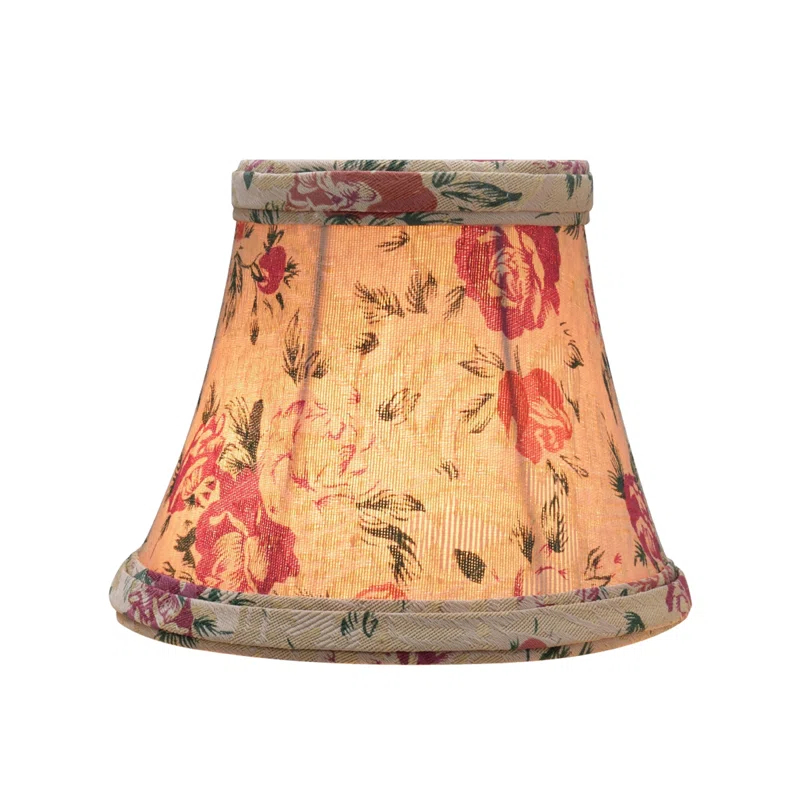 Aspen Creative Corporation 4'' H Jacquard Textured Fabric Bell Lamp Shade (Set of 2)