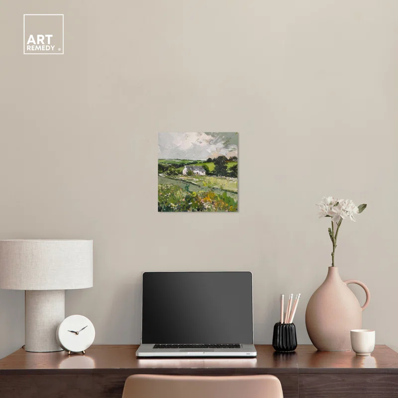 Art Remedy Hidden Home Canvas Classic Landscape Art by Art Remedy
