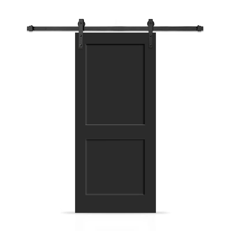 Calhome 2 Panel Shaker Painted Composite Modern Interior Sliding Barn Door with Hardware Kit