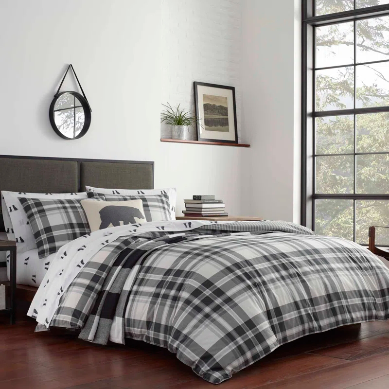 Eddie Bauer Coal Creek Plaid Cotton Comforter Set