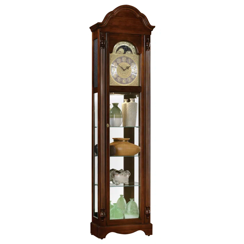 Ridgeway Clocks Clarksburg 79'' H Solid + Manufactured Wood Grandfather Clock with Adjustable Chime Volume