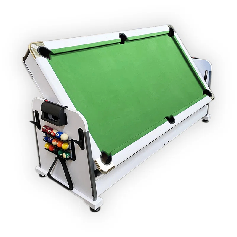 Pool Table 7ft Green + Air Hockey + Table Tennis + Table – Emerald