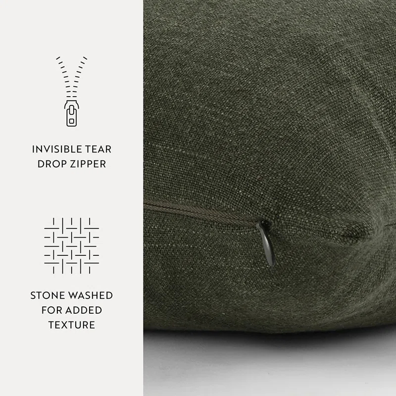 Solid Cotton Throw Pillow