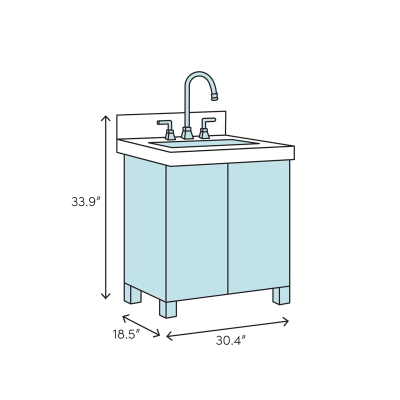 Bellaterra Home 30.39'' Single Bathroom Vanity with Top