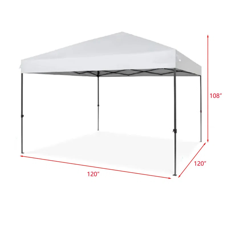 10 Ft. W x 10 Ft. D Steel Pop-up Party Tent