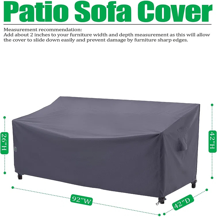 F&J Outdoors Premium Waterproof Outdoor Patio Sofa Cover: Latest Rip-Stop Fabric, 3-Year Warranty