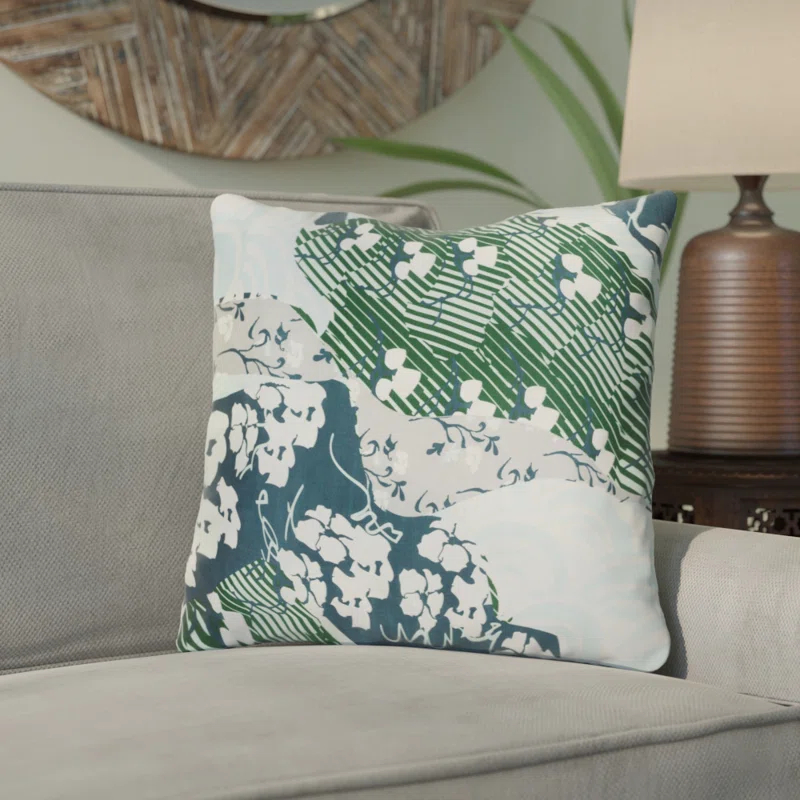 Livabliss Geisha Floral Silk Pillow Cover